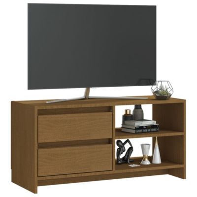 Meuble TV Marron miel 80x31x39 cm Bois de pin massif - Prolenta Premium