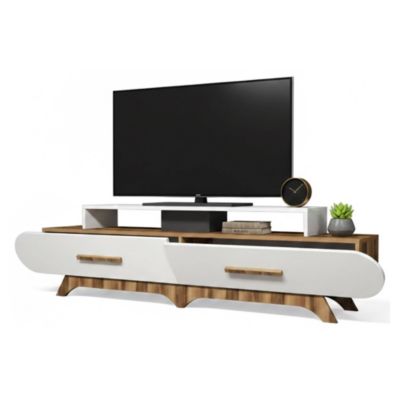 Dmora - Meuble TV Solanis, Buffet de salon, Armoire basse pour TV, Base