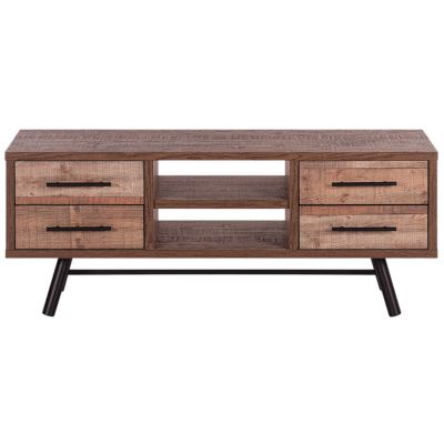 Meuble TV moderne en bois foncé avec 4 tiroirs ATLANTA