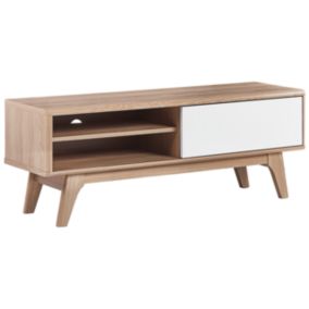 Meuble TV moderne en mdf bois clair BUFFALO