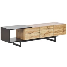 Meuble TV moderne en mdf bois clair FIORA