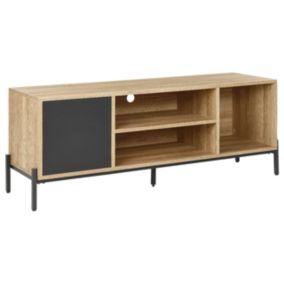 Meuble TV moderne en mdf bois clair MOINES