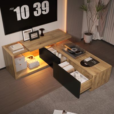 Meuble TV Modulaire Et Extensible - Avec LED Et Module Mobile - Jusqu'à 2 M De Longueur
