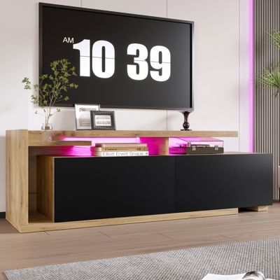 Meuble TV Modulaire Et Extensible - Avec LED Et Module Mobile - Jusqu'à 2 M De Longueur