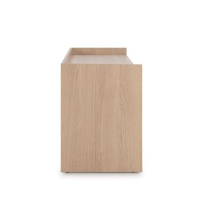 Meuble TV Moscu avec 3 Portes, Couleur Chêne Blanc, 139 cm (Largeur)