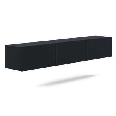 Meuble TV mural 3 portes 180 cm Idao Noir