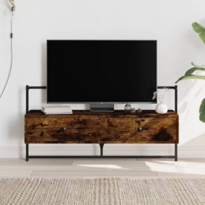 Meuble TV mural chêne fumé 100,5x30x51 cm bois d'ingénierie - Prolenta Premium