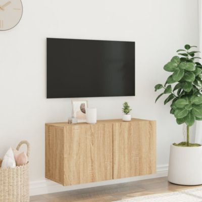 Meuble TV mural chêne sonoma 80x30x41 cm - Prolenta Premium