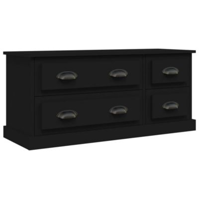 Meuble TV noir 100x35,5x45 cm bois d'ingénierie - Prolenta Premium