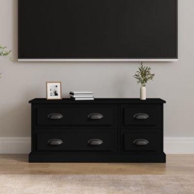 Meuble TV noir 100x35,5x45 cm bois d'ingénierie - Prolenta Premium
