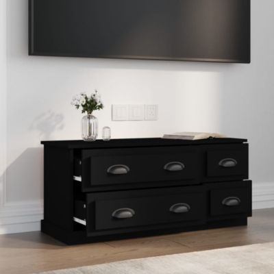 Meuble TV noir 100x35,5x45 cm bois d'ingénierie - Prolenta Premium
