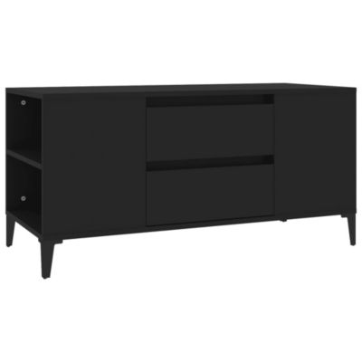 Meuble TV Noir 102x44,5x50 cm Bois d'ingénierie - Prolenta Premium