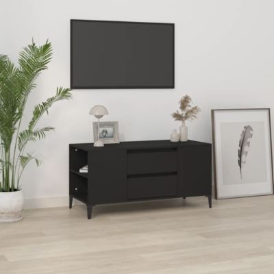 Meuble TV Noir 102x44,5x50 cm Bois d'ingénierie - Prolenta Premium