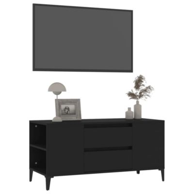 Meuble TV Noir 102x44,5x50 cm Bois d'ingénierie - Prolenta Premium