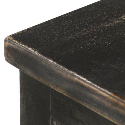 Meuble TV Noir 120x30x45 cm Bois solide de manguier - Prolenta Premium
