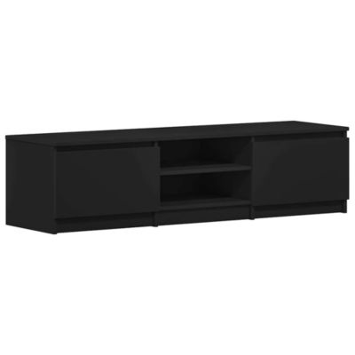 Meuble TV Noir 140x40x35,5 cm Bois d'ingénierie - Prolenta Premium