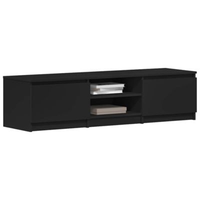 Meuble TV Noir 140x40x35,5 cm Bois d'ingénierie - Prolenta Premium