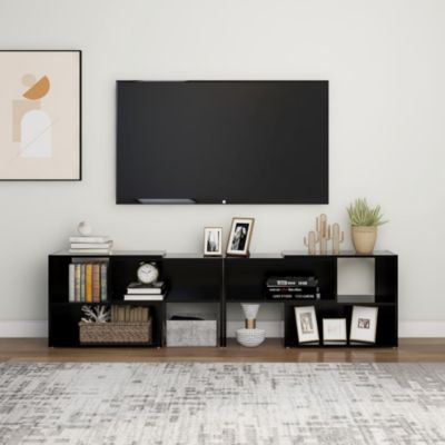 Meuble TV Noir 149x30x52 cm Bois d'ingénierie - Prolenta Premium