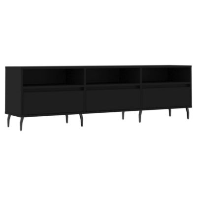 Meuble TV noir 150x30x44,5 cm bois d'ingénierie - Prolenta Premium