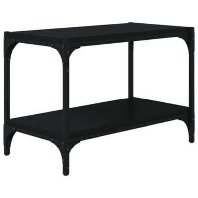 Meuble TV Noir 60x33x41 cm Bois d'ingénierie et acier - Prolenta Premium