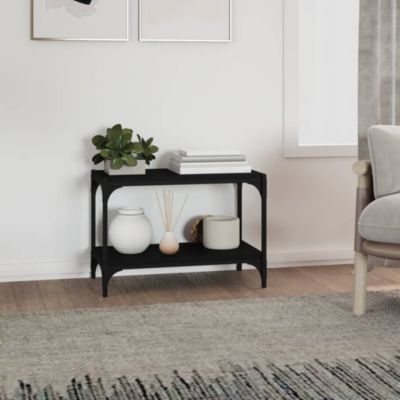Meuble TV Noir 60x33x41 cm Bois d'ingénierie et acier - Prolenta Premium