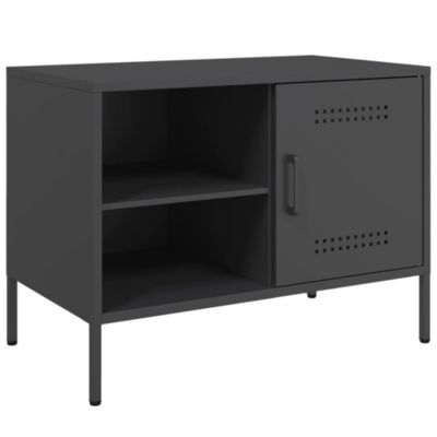 Meuble TV noir 68x39x50,5 cm acier - Prolenta Premium