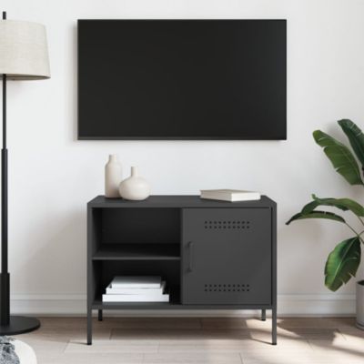 Meuble TV noir 68x39x50,5 cm acier - Prolenta Premium