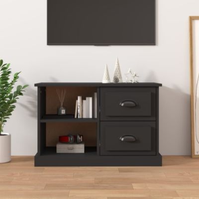 Meuble TV noir 73x35,5x47,5 cm bois d'ingénierie - Prolenta Premium