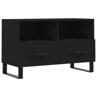 Meuble TV Noir 80x36x50 cm Bois d'ingénierie - Prolenta Premium