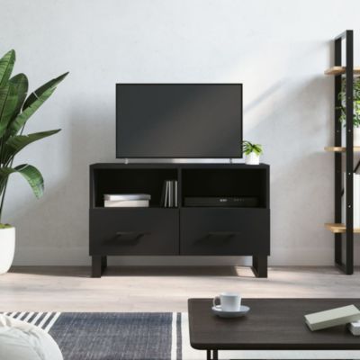 Meuble TV Noir 80x36x50 cm Bois d'ingénierie - Prolenta Premium