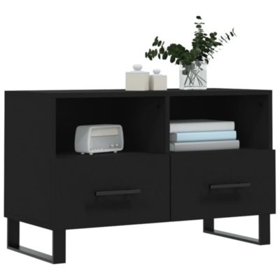 Meuble TV Noir 80x36x50 cm Bois d'ingénierie - Prolenta Premium