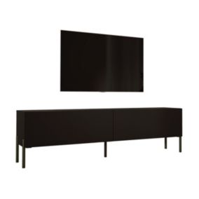 Meuble TV  Noir Mat Avec Pieds En Noir, 170 X 52 X 32 Cm,