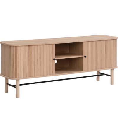 Meuble TV à portes coulissantes en bois 150 cm - Lino