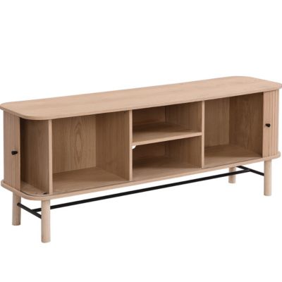 Meuble TV à portes coulissantes en bois 150 cm - Lino