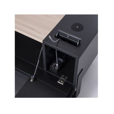 Meuble tv pour écran 40 à 85 + trappe noir Erard 037641