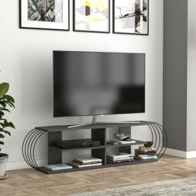 Meuble TV Robertsfors 160 x 31 x 42 cm anthracite noir en.casa