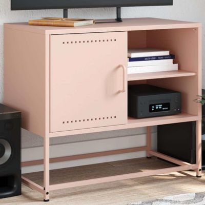 Meuble TV rose 68x39x60,5 cm acier - Prolenta Premium