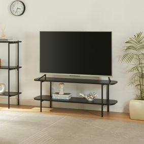 Meuble TV Samnanger 120 x 40 x 45 cm noir en.casa