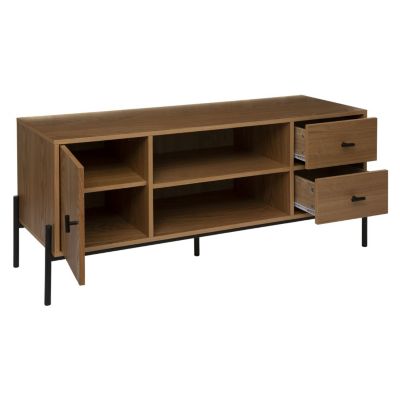Meuble TV Simon en MDF - Noir et bois