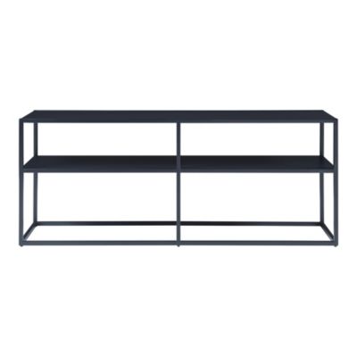 Meuble TV Solund acier 120 x 30 x 46 cm noir en.casa