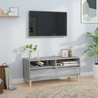 Meuble TV sonoma gris 100x34,5x44,5 cm bois d'ingénierie - Prolenta Premium