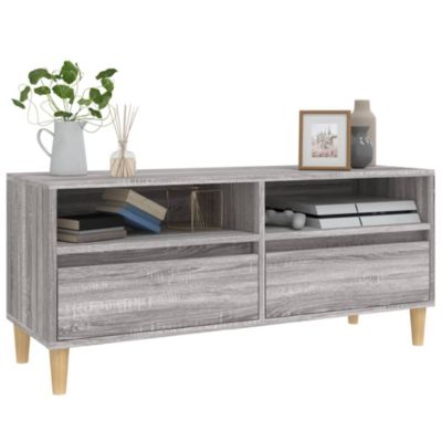 Meuble TV sonoma gris 100x34,5x44,5 cm bois d'ingénierie - Prolenta Premium
