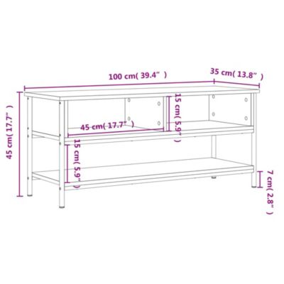 Meuble TV sonoma gris 100x35x45 cm bois d'ingénierie - Prolenta Premium