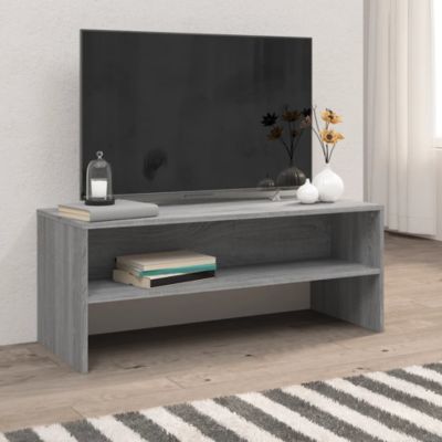 Meuble TV Sonoma gris 100x40x40 cm Bois d'ingénierie - Prolenta Premium