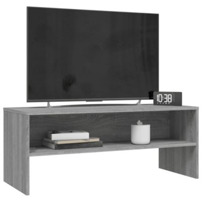 Meuble TV Sonoma gris 100x40x40 cm Bois d'ingénierie - Prolenta Premium