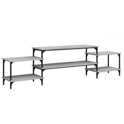Meuble TV sonoma gris 197x35x52 cm Bois d'ingénierie - Prolenta Premium