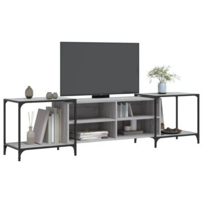 Meuble TV sonoma gris 203x37x50 cm Bois d'ingénierie - Prolenta Premium