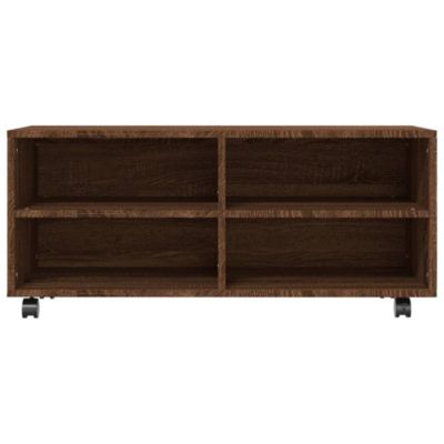 Meuble TV sur roulettes Chêne marron 90x35x35cm Bois ingénierie - Prolenta Premium