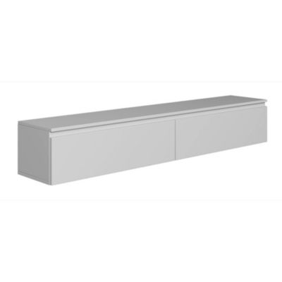 Meuble TV suspendu 175 cm 2 portes grège BEMMI