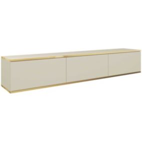 Meuble TV suspendu 175 x 30 x 32 cm "Jose"  Beige